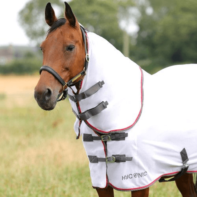 HY Hyconic Detachable Neck Fly Rug - White 