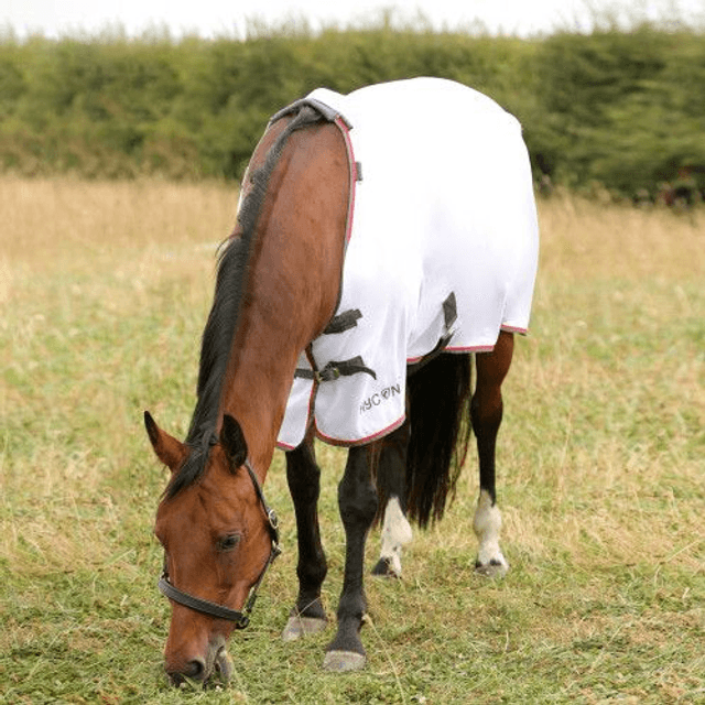 HY Hyconic Detachable Neck Fly Rug - White 