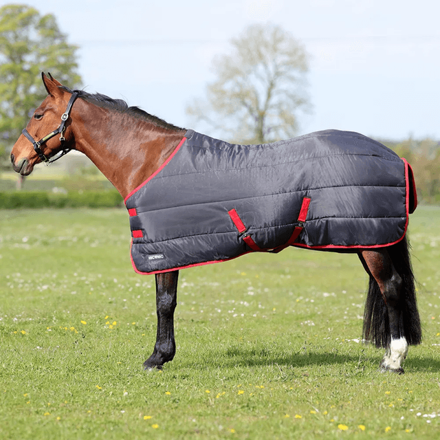 HyCONIC 250g Stable Rug  - Red/Charcoal 